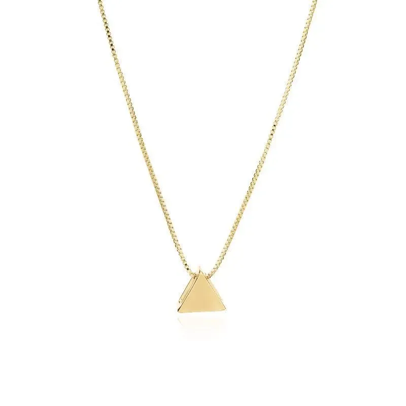 Colar Triângulo Essencial 40CM Banhado Em Ouro