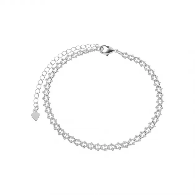 Pulseira Malha Ciriane Essencial Banhado Em Ródio