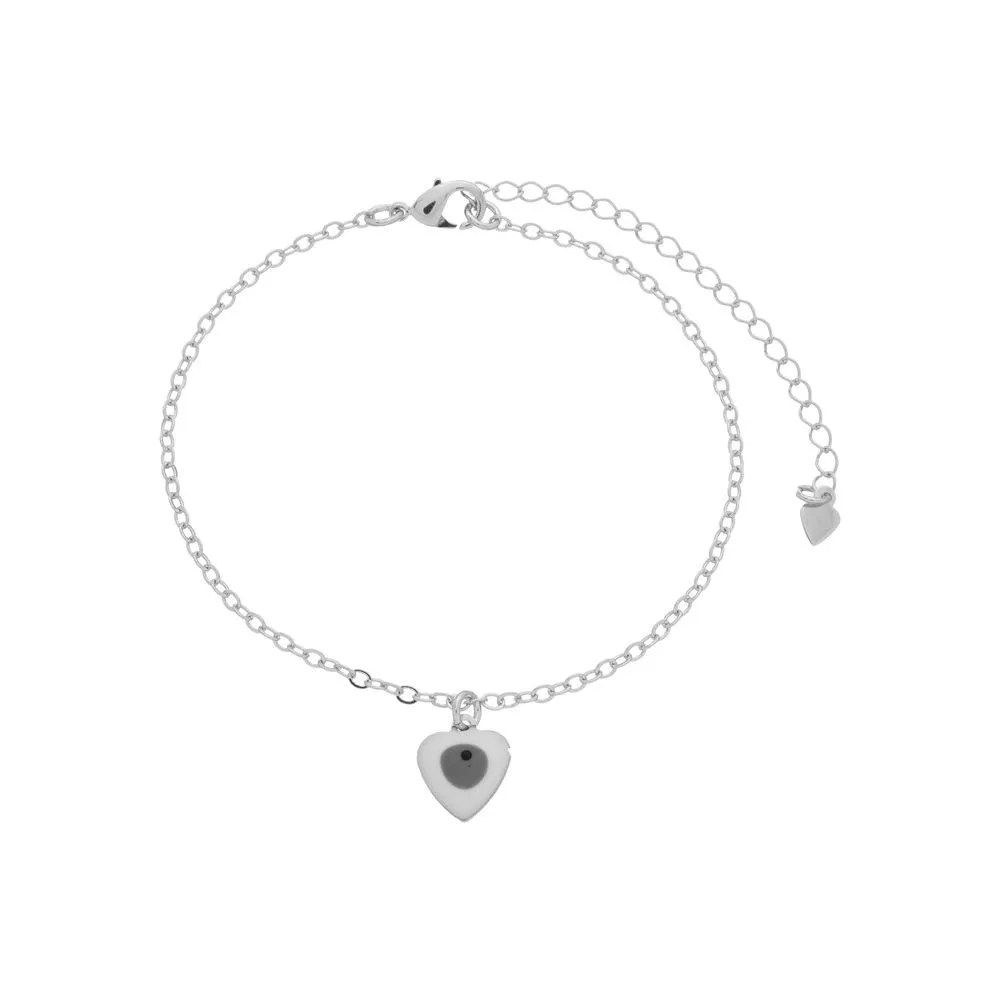 Pulseira Olho Grego Carol Essencial Banhado Em Ródio