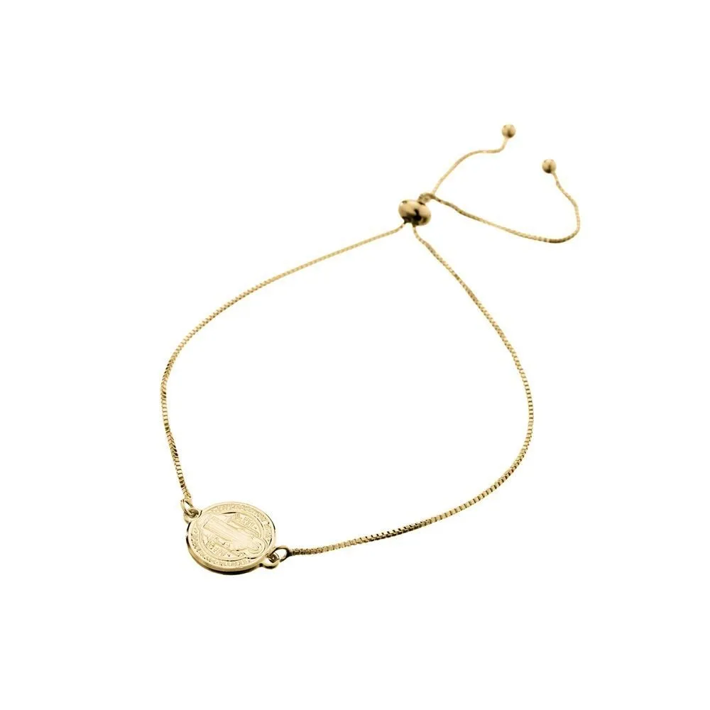 Pulseira São Bento Com Fecho Regulável Essencial Banhado Em Ouro
