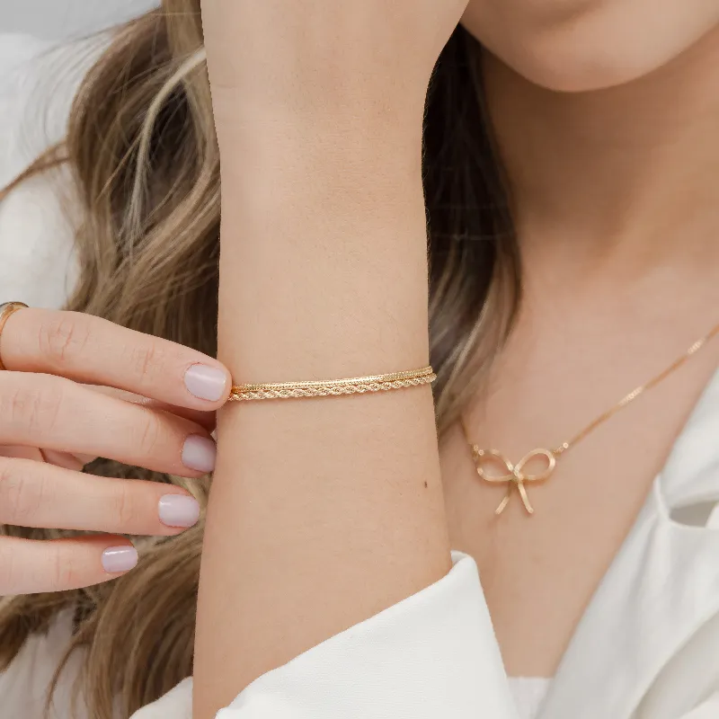 Pulseira Fina Nina Essencial Banhado Em Ouro