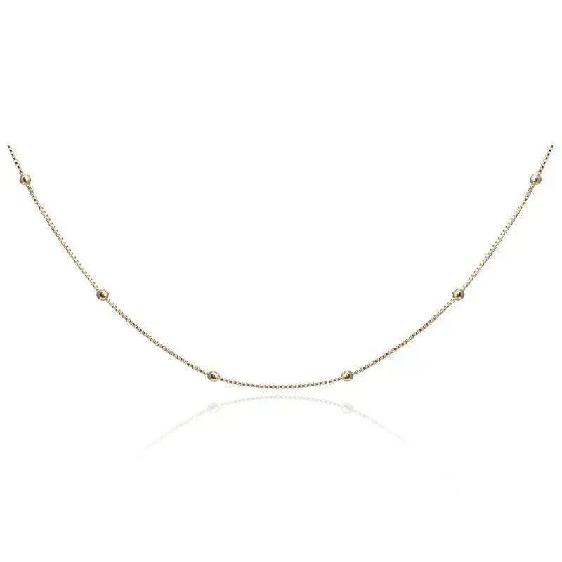 Colar Choker Bolinhas Essencial 250900CM Banhado Em Ouro