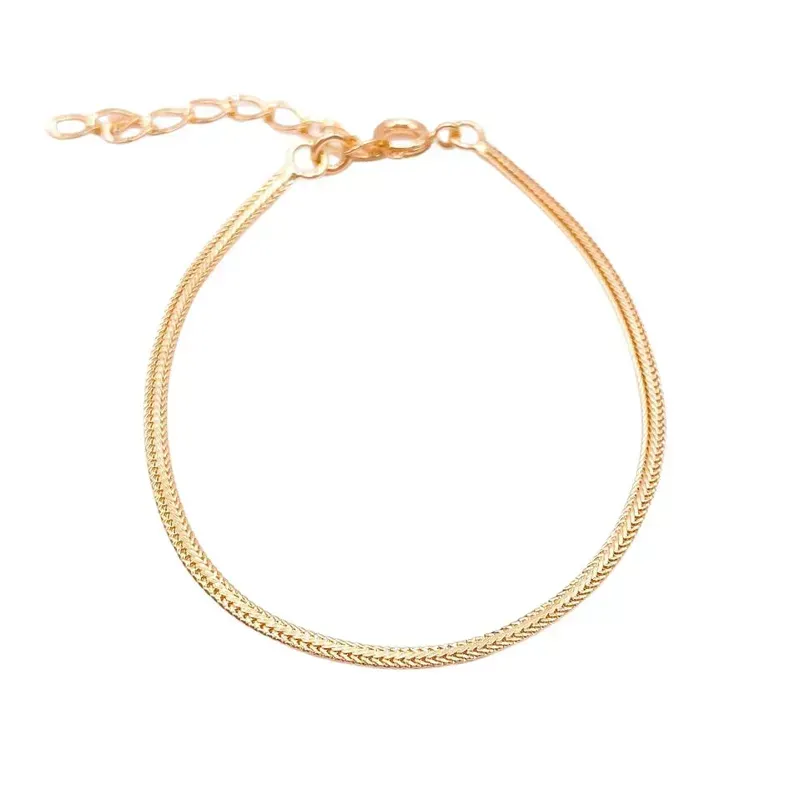 Pulseira Fina Nina Essencial Banhado Em Ouro