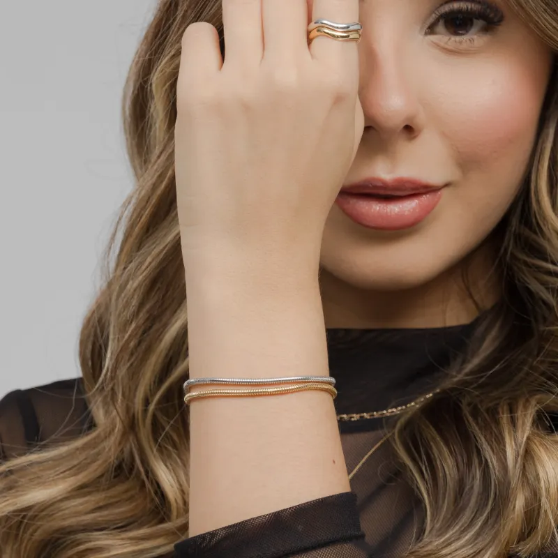 Pulseira Fio Mia Banhado Em Ouro