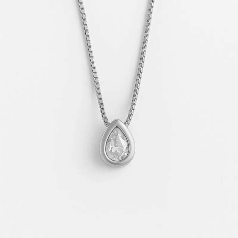 Colar Gota Ponto De Luz Essencial 45CM Banhado Em Ouro
