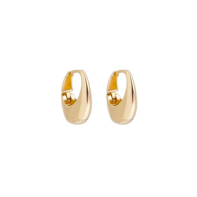 Brinco Argola Gota Banho Ouro 18k Semijoia