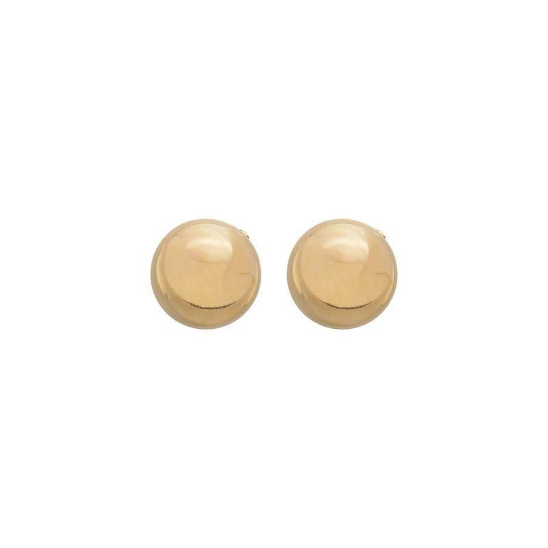 Brinco Esfera Botão Banho Ouro 18k Semijoia