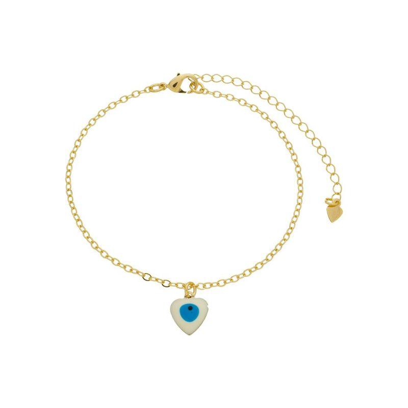 Pulseira Olho Grego Carol Essencial Banhado Em Ouro