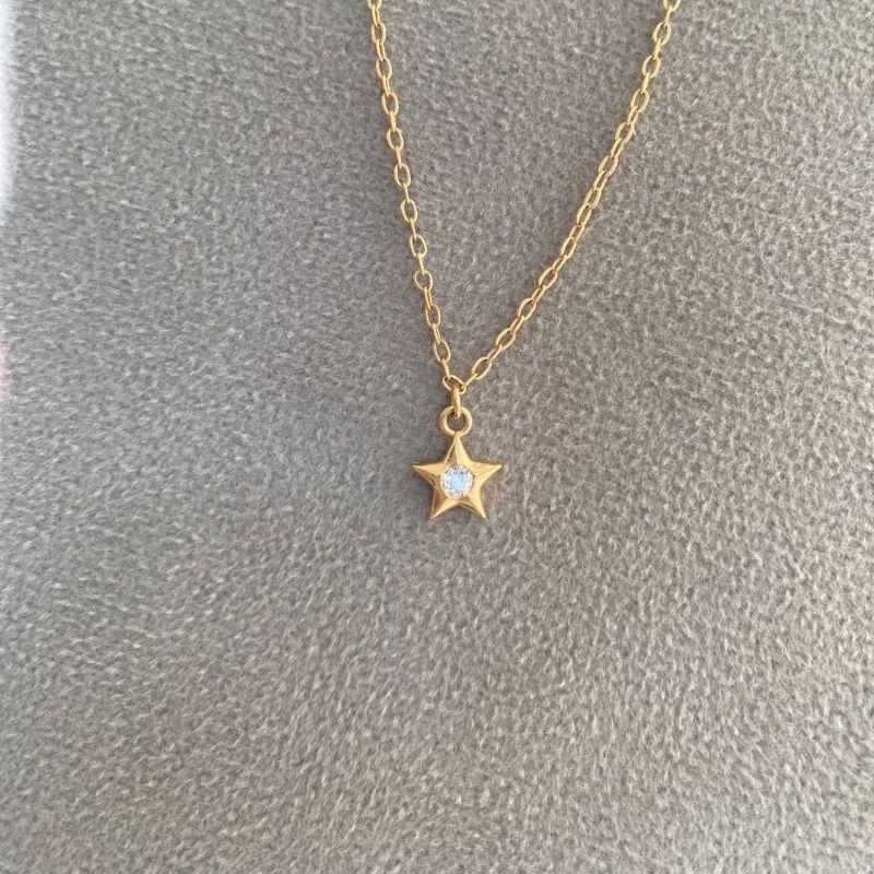 Tornozeleira Estrela Cravejada Zircônias Banho Ouro 18k Semijoia