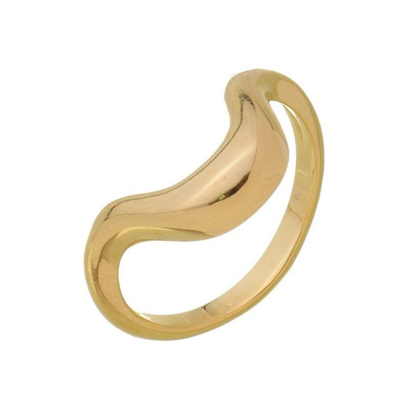 Anel Organico Minimalista Essencial Banhado Em Ouro 18k