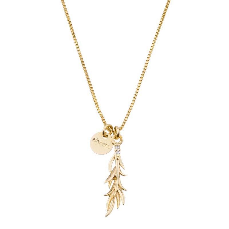 Colar Alecrim Essencial 70CM Banhado Em Ouro