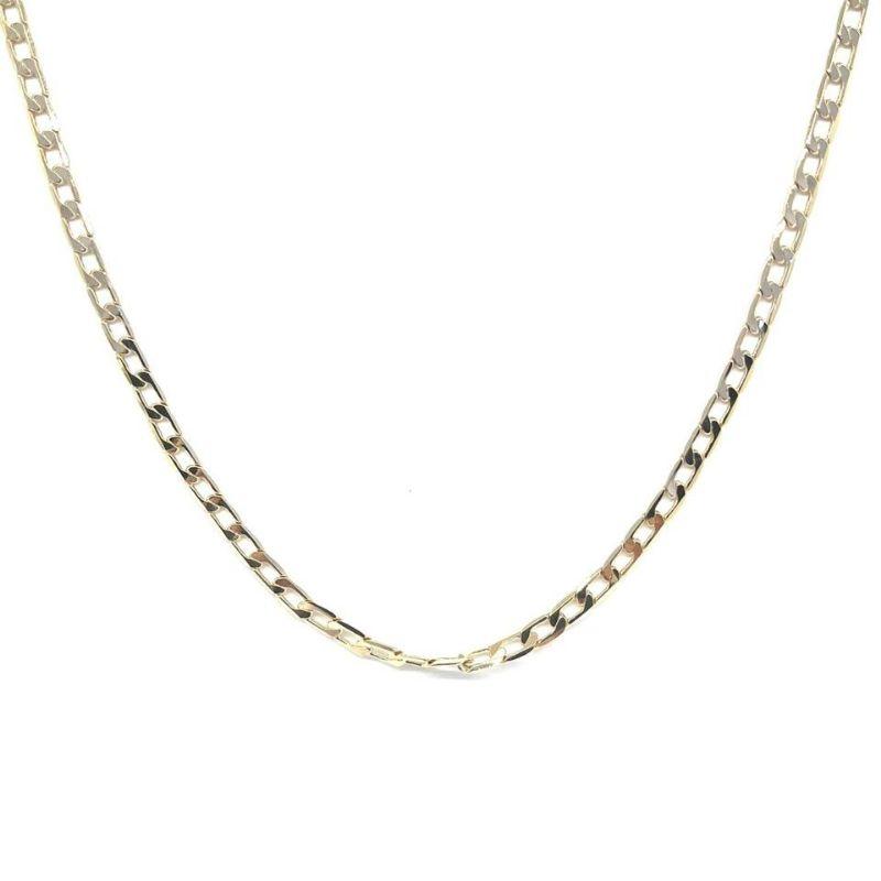 Colar Choker Elos Retangularana Coleção Essencial 40CM Banhado Em Ouro