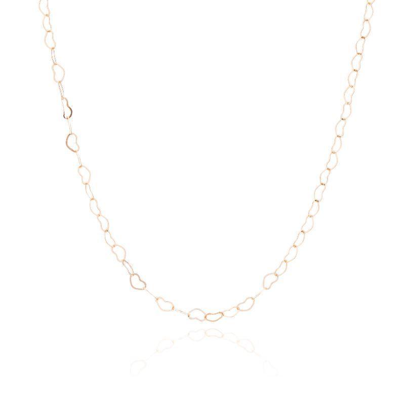 Colar Corrente Elos De Coração Essencial 244169CM Banhado Em Ouro