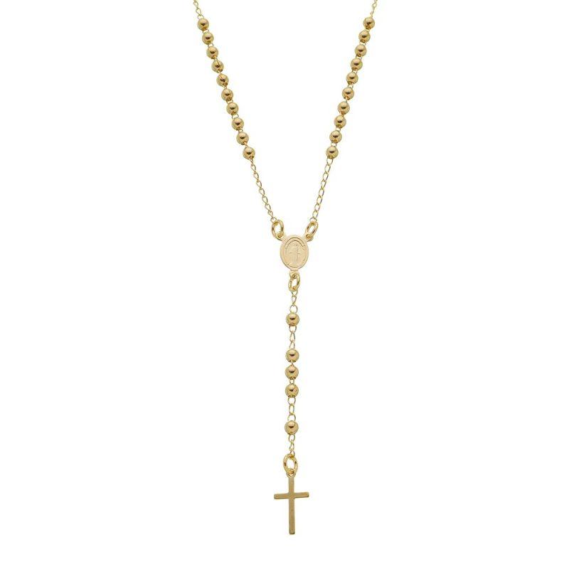 Colar De Terço Essencial 45CM Banhado Em Ouro