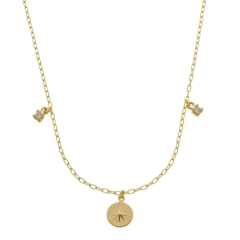 Colar Estrela Do Caminho Essencial 45CM Banhado Em Ouro