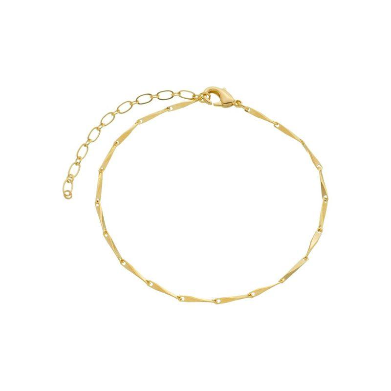 Pulseira Malha Retorcida Patricia Essencial Banhado Em Ouro