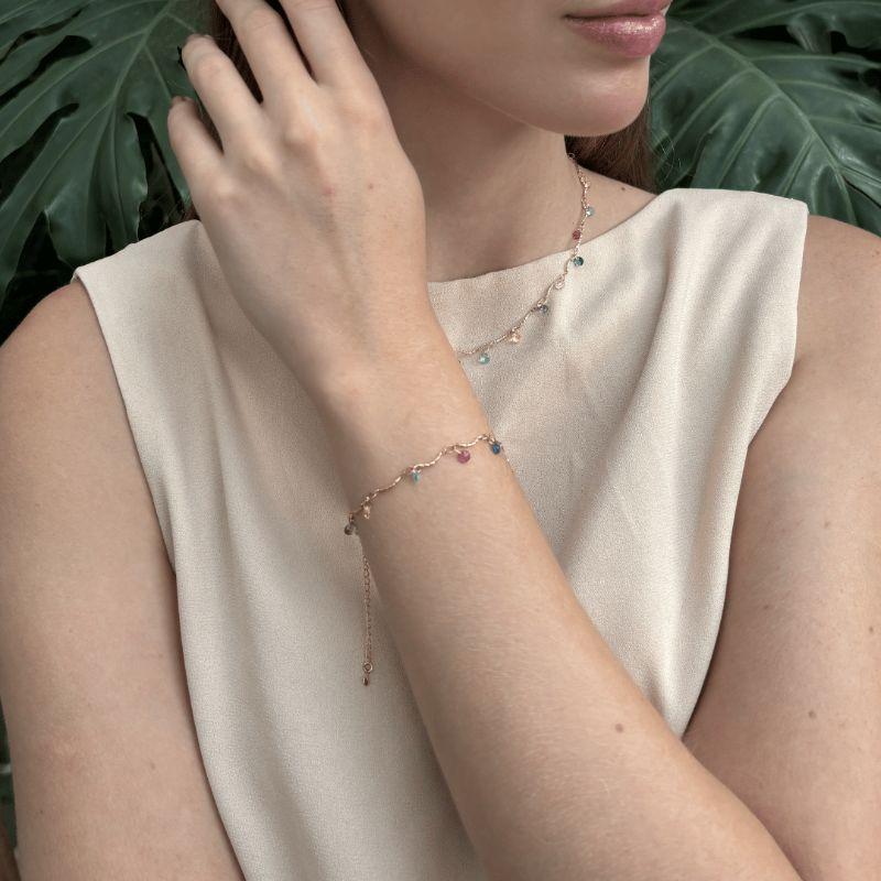 Pulseira Arco Iris Sunshine Banhado Em Ouro 18k