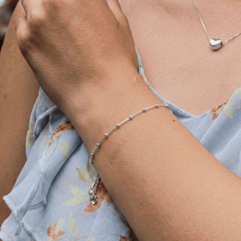 Pulseira Bolinhas Lisas Best-seller Banhado Em Ródio