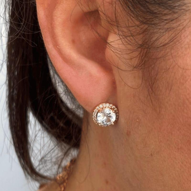 Brinco Ponto De Luz Todo Cravejado Virginia Banhado A Ouro 18k